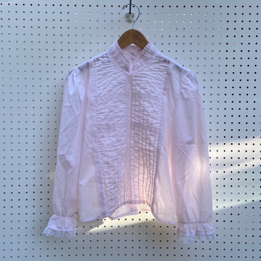 Vintage pink Victorian blouse
